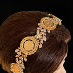Tartus five coin zircon headband