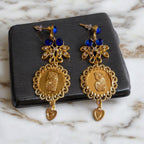 Telfit II blue and gold earrings