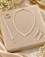 Ibillin luxury zircon 4pc jewelry set