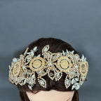 Caesarea four coins Gold and crystal headpiece