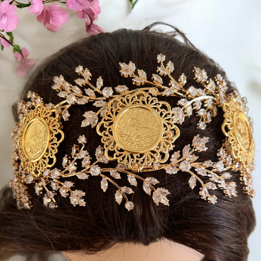 Nablus II wide three coins headband