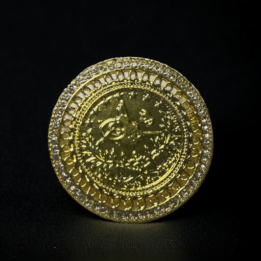 Ayn Siniya Lira coin gold brooch design High-quality Jewelry