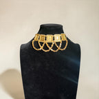 Square II Ounces 21K Pleated Choker