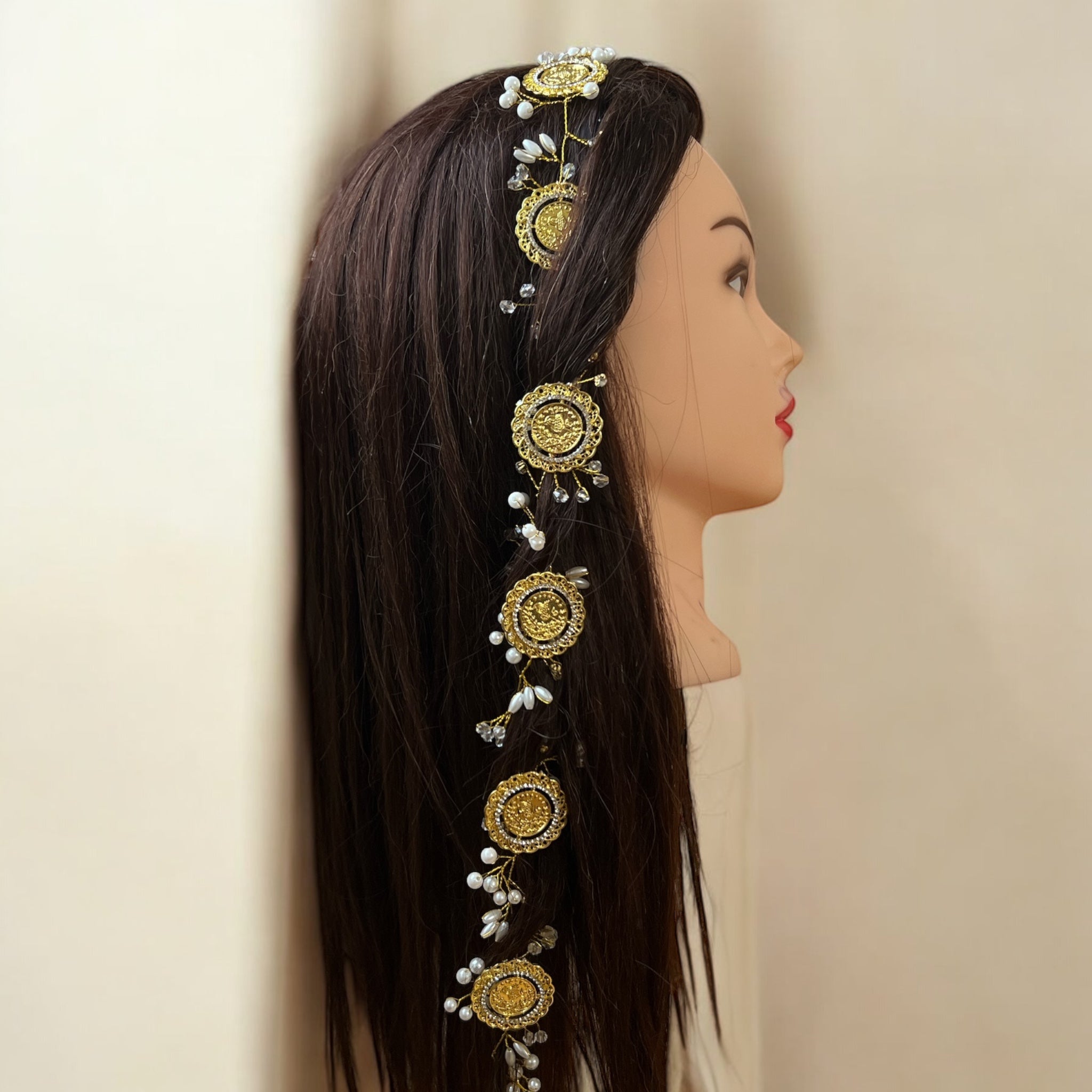 Arab Suqrir long Braided hair headpiece