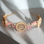 Hamama three coins pink and gold headband