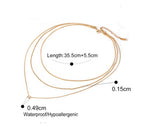 'Ayn al-'Asad 18K Gold Plated Stainless Steel Three-layer Necklace