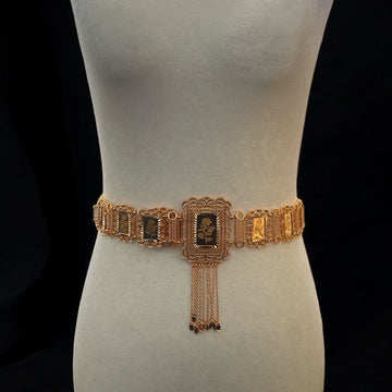 al-Tira squar 24K pleated gold belt