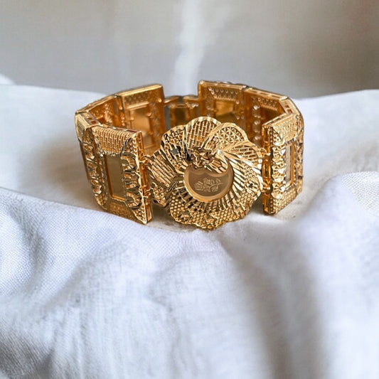 Al-Quds Pleated Gold Bracelet