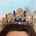 Deir Dibwan II five coins blue and gold crown