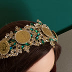 Masafer Yatta Gold and Green headpiece/crown