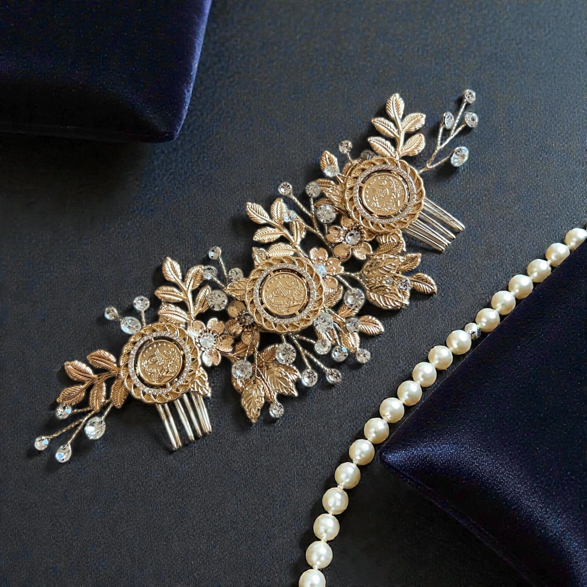 Al-Bassa Three coins headpiece