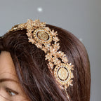 Al-Muzayri'a II all Gold/ honey headpiece five coins