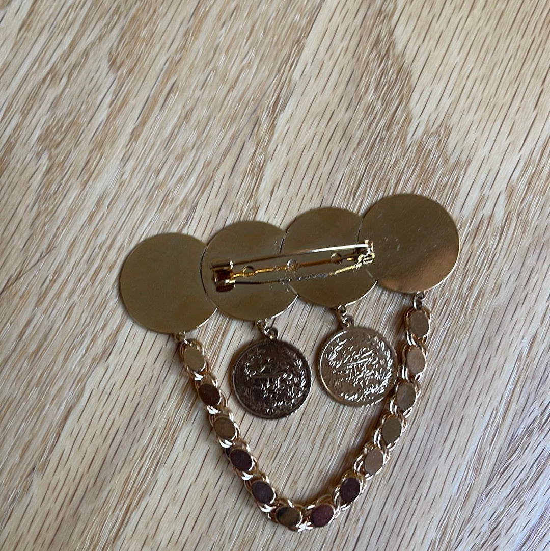Traditional coins Brooch/Pin