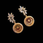 Yasur leaves and coins earrings