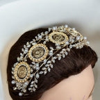 Jineen pearls five coins headband