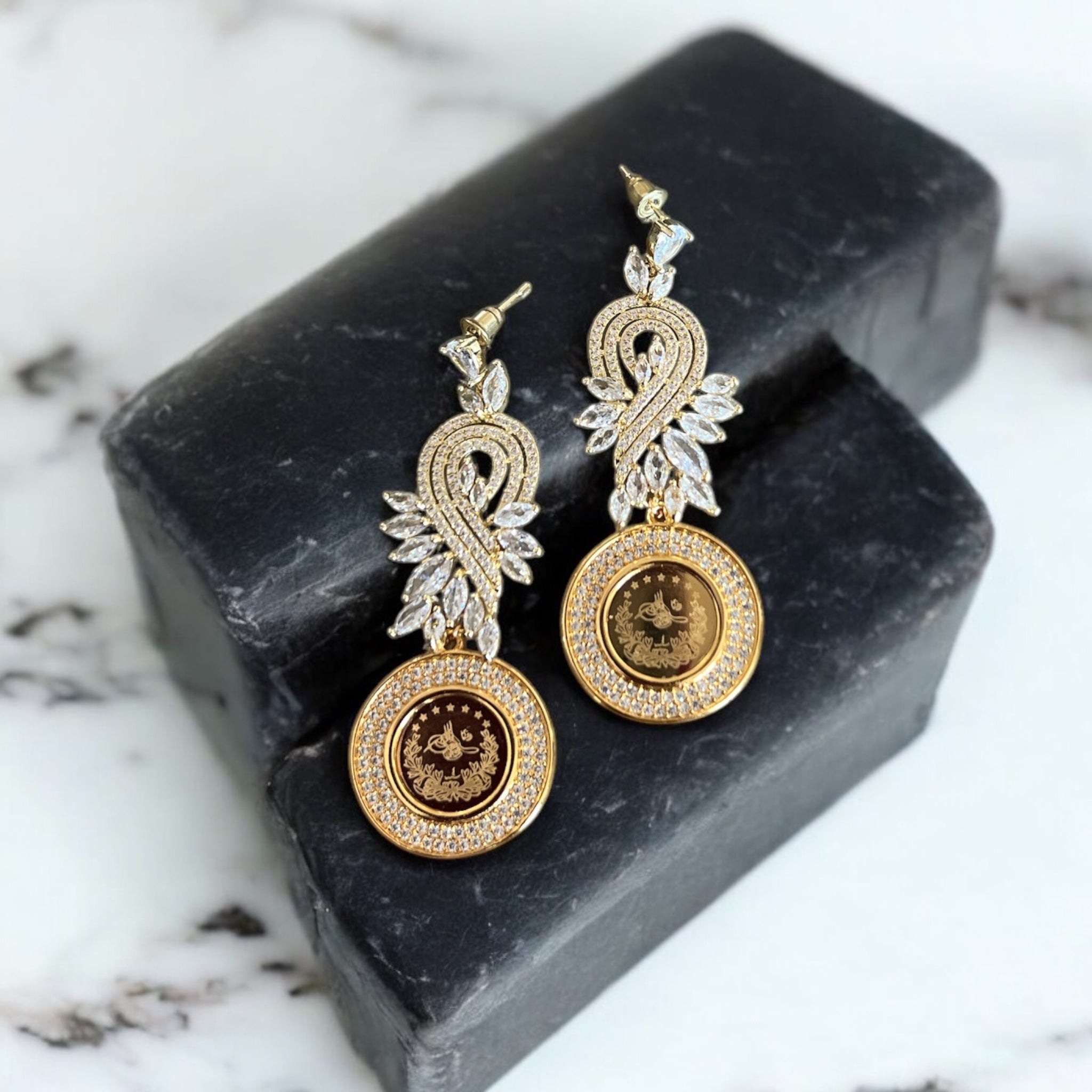 Al-Khadr Gold coin earrings