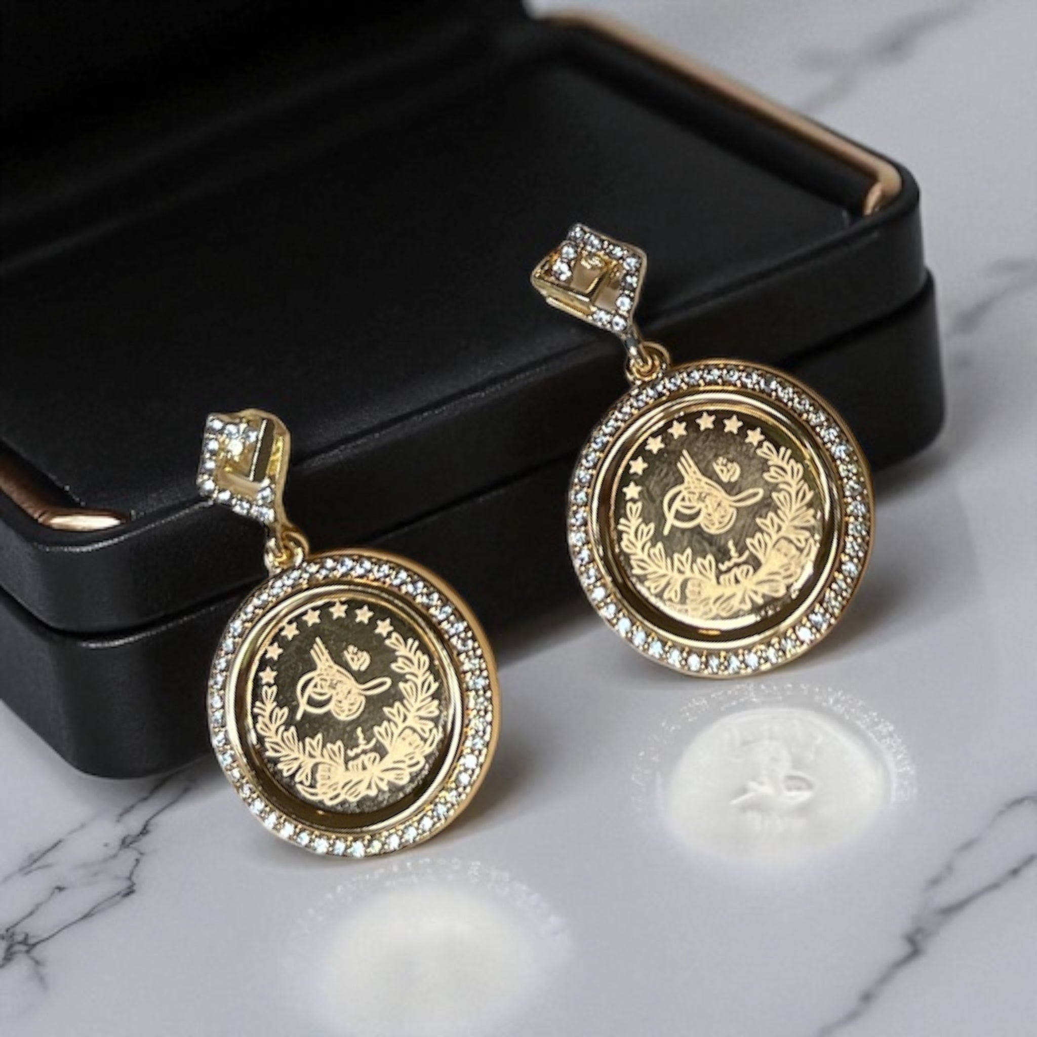 Al-Damun coin earrings