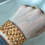 Al Nablus 21k pleated gold 5 bangles bracelet