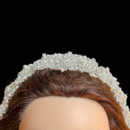 Julis luxury Bride crystal and pearls headpiece