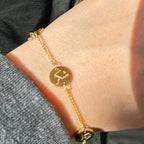 Sabr ~Shukor~ Tawakul 18K Pleated Gold Bracelet