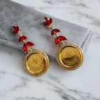 Nablus Red and Gold earrings