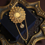 Karatiyya II Gold Pleated Brooch/Pin