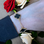 Iqrit Black and pleated Gold bracelet