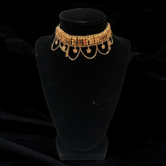 Rafah Gold Pleated choker