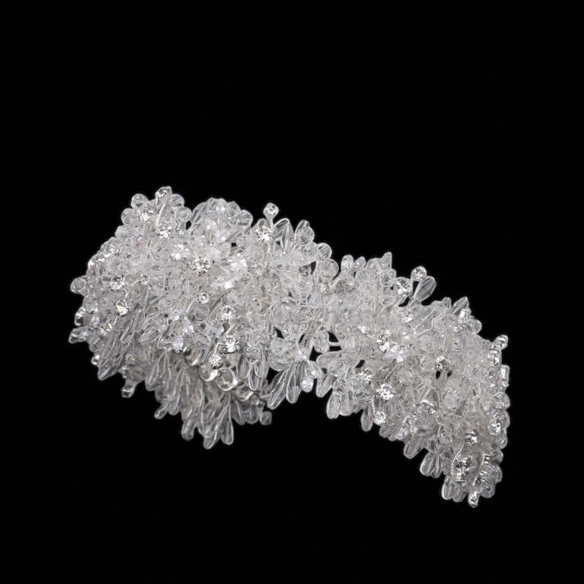 Hiribya Zircon Stone And Crystal Beaded Headpiece