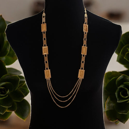 Sanjil 21K Pleated Gold Set