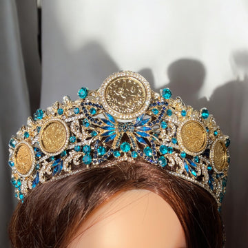 Al-'Abbasiyya Turquoise/ blue gold crown