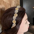Narjes nine coin and crystal headpiece