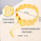 Ein-Yabrud 18K pleated Gold Stack lira bracelet