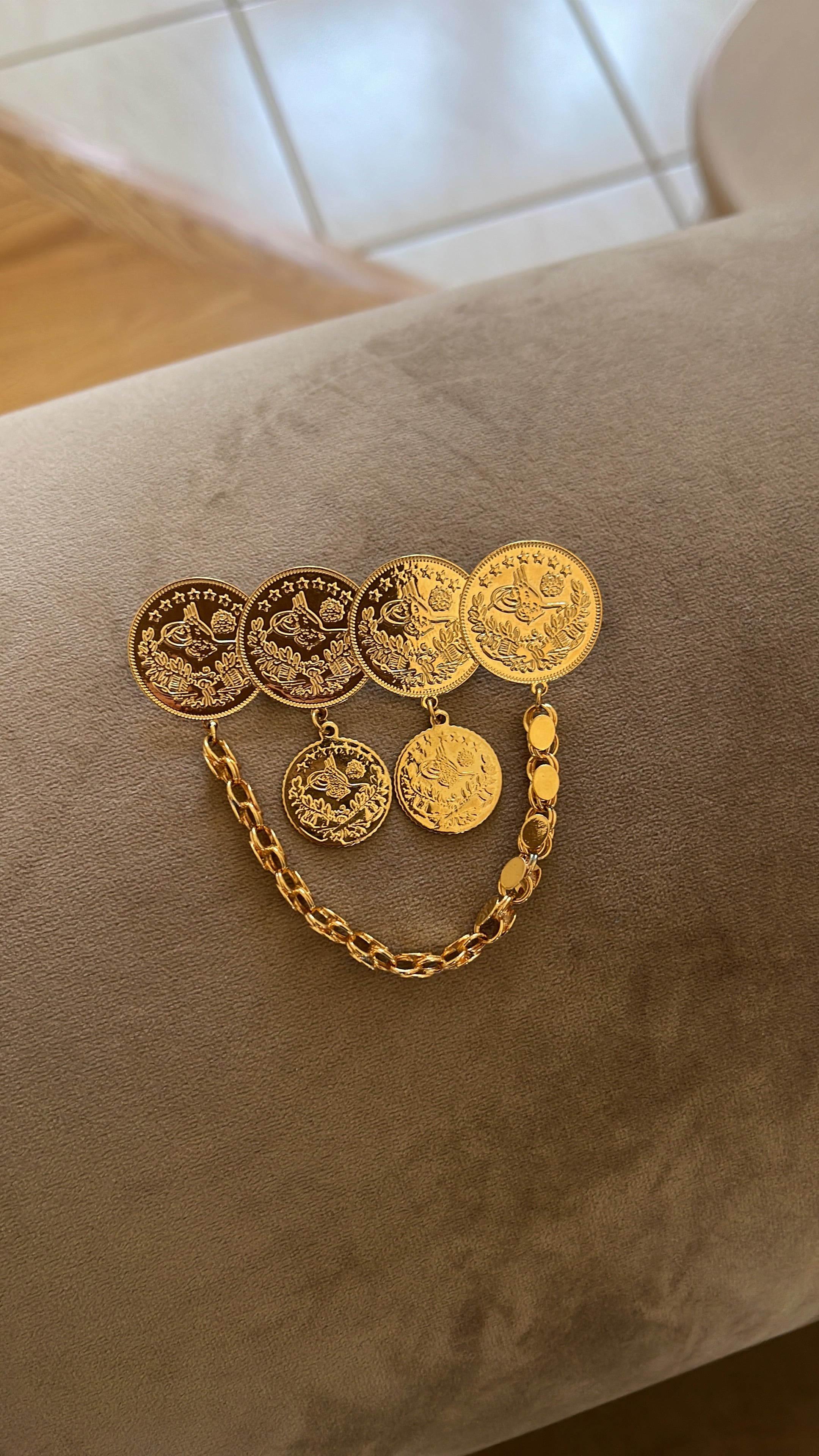 Traditional coins Brooch/Pin