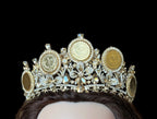 Suba luxurious Gold/Honey Coins Crown