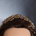 Ramallah II Gold and purple headpiece