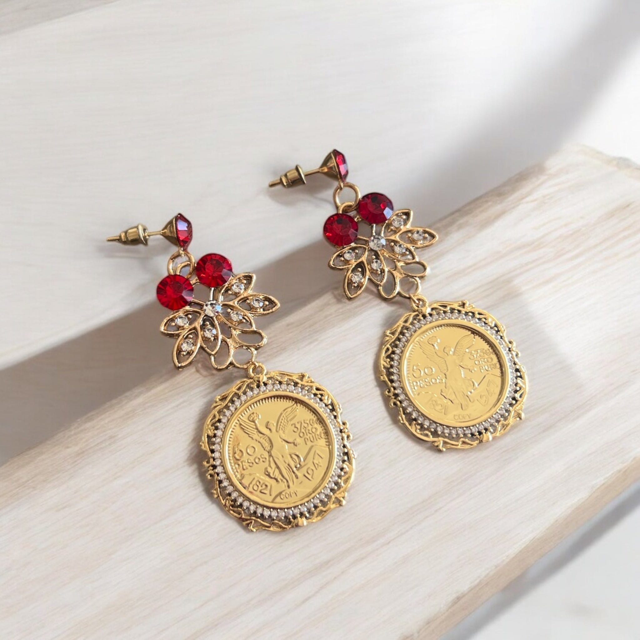 Baqa al-Gharbiya II 50 Pesos earrings