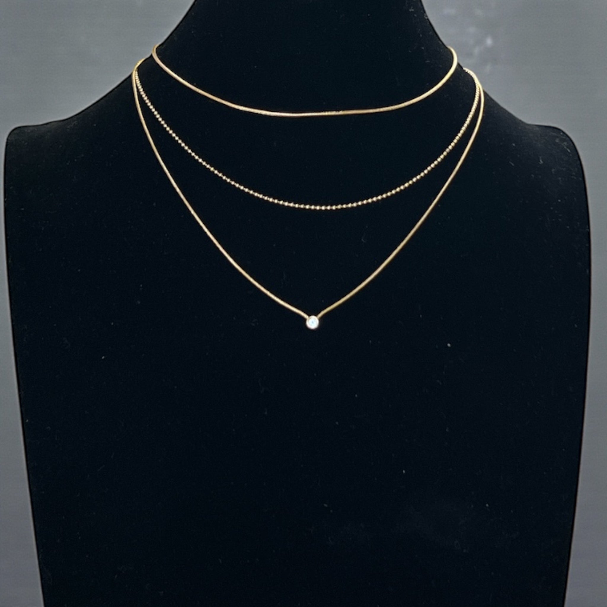 'Ayn al-'Asad 18K Gold Plated Stainless Steel Three-layer Necklace