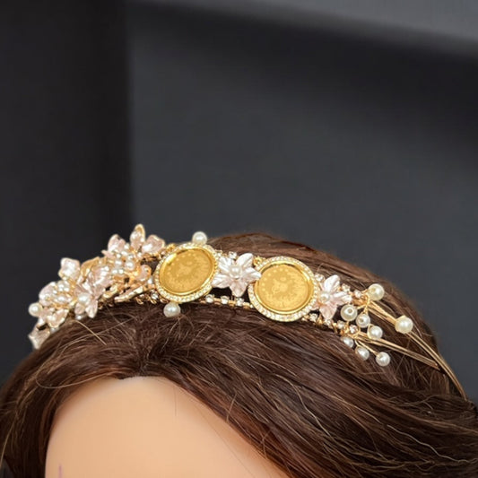 Ayn Shibli flowers and coins headband