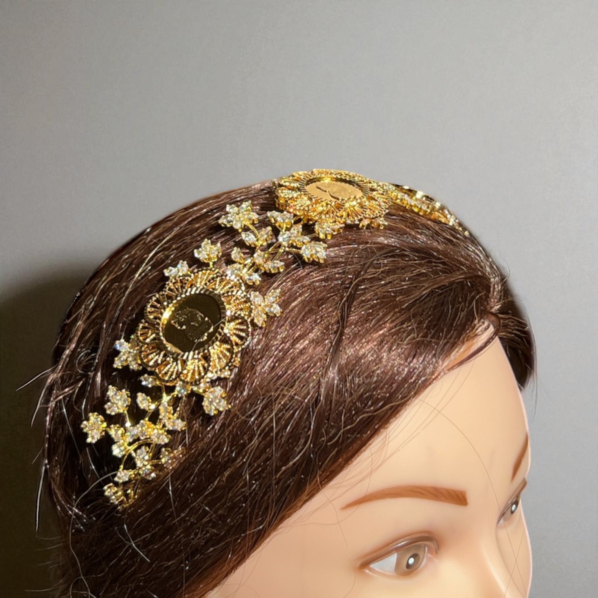 Marah Ma'ala II three big coins crystal headband