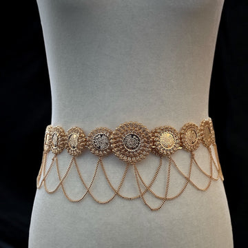 Shefa-Amr 21K pleated gold belt