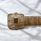 Nablus II Pleated Gold Belt
