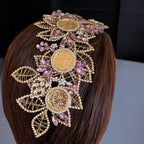 Ramallah II Gold and purple headpiece