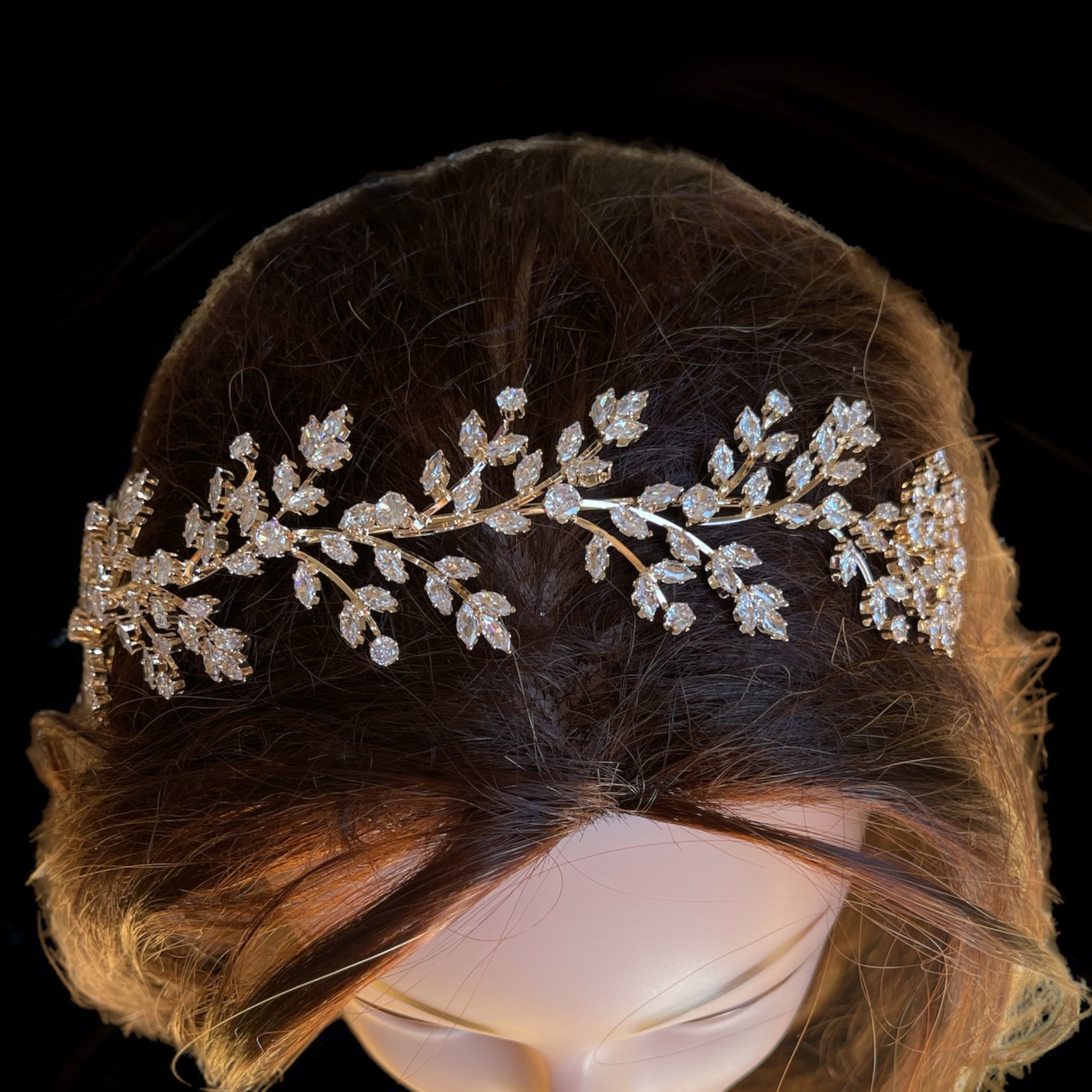 Nablus crystal gold headband