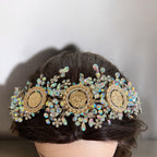 Dayr al-Ghusoun three coins multi color headpiece