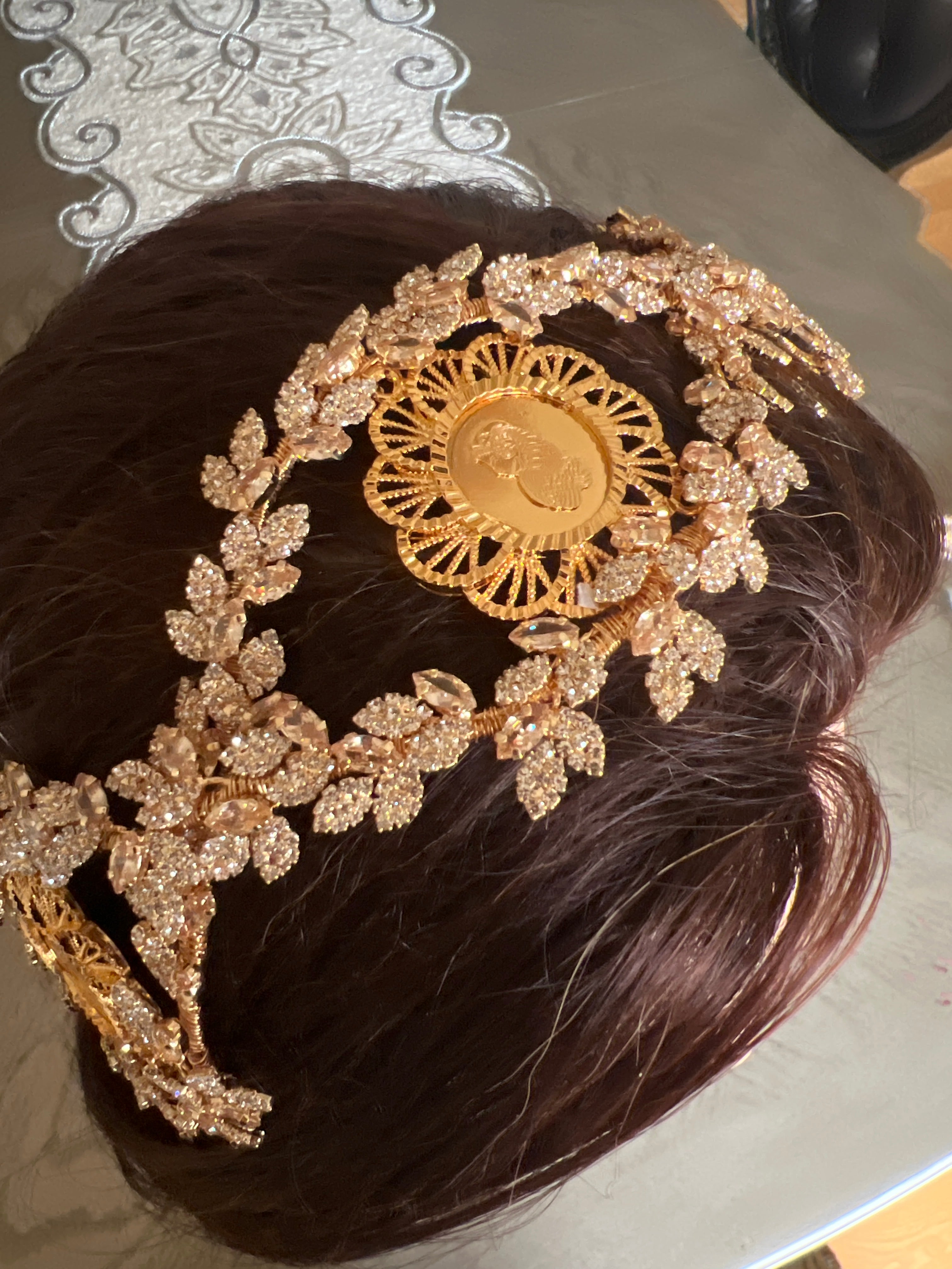Ayn al-Baydah Gold and Honey three coins headband