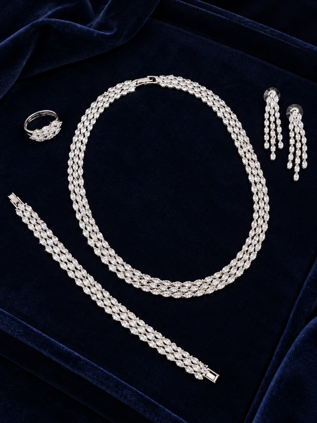 Turmusaya three layers zircon Jewelry set