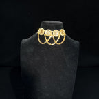 Gold Coin Statement Choker Necklace
