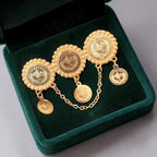Bourj El-Shemali II Traditional Pin/ Brooch 21k Pleated