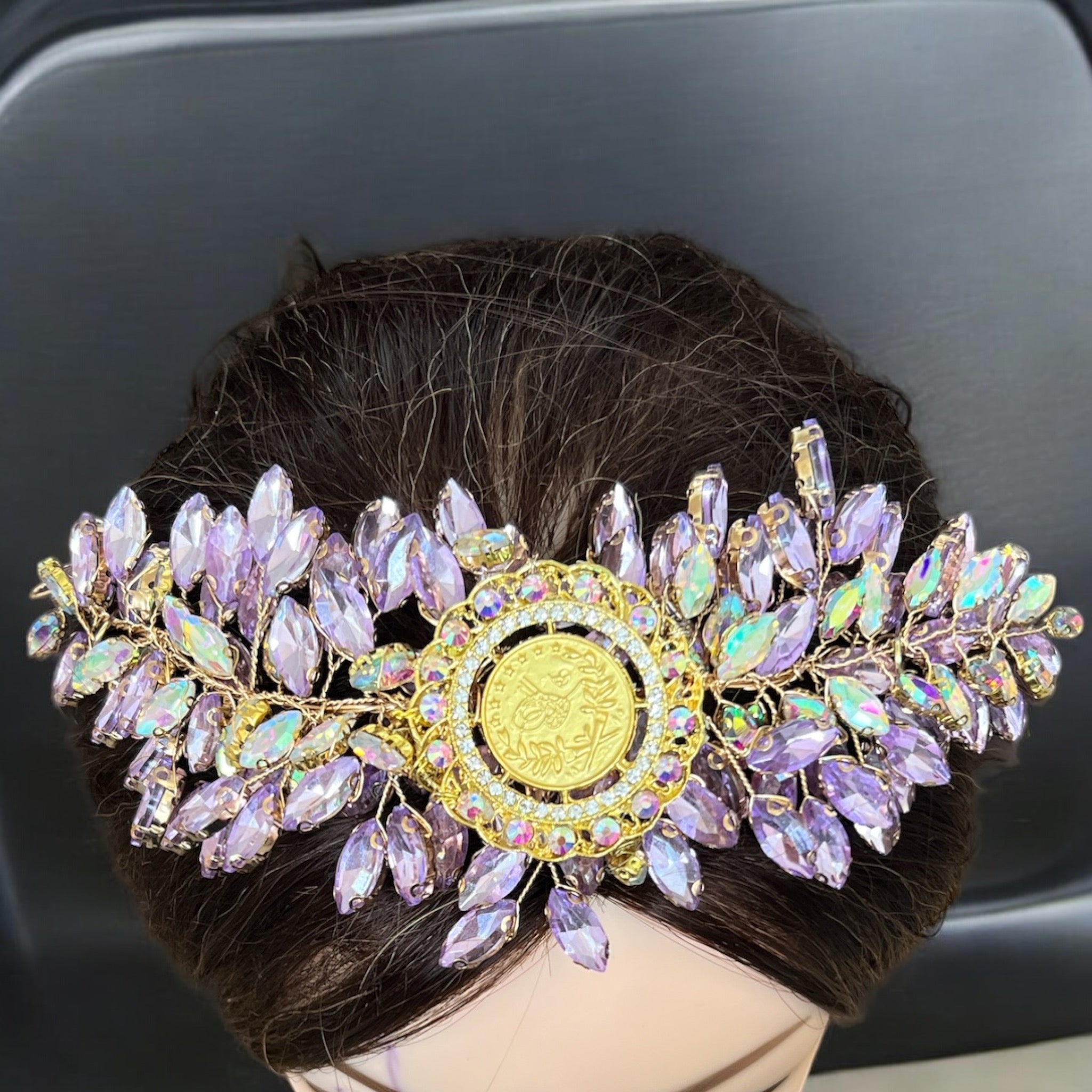 Rujeib light Purple with big coin headpiece